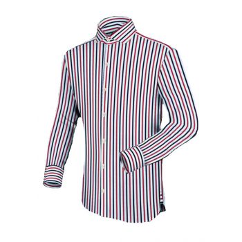 Apparel Red & Blue Stripes Basic Casual Shirt Code